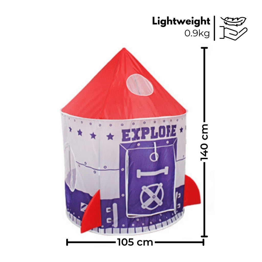 GOMINIMO Kids spaceship Tent (Purple and Red)