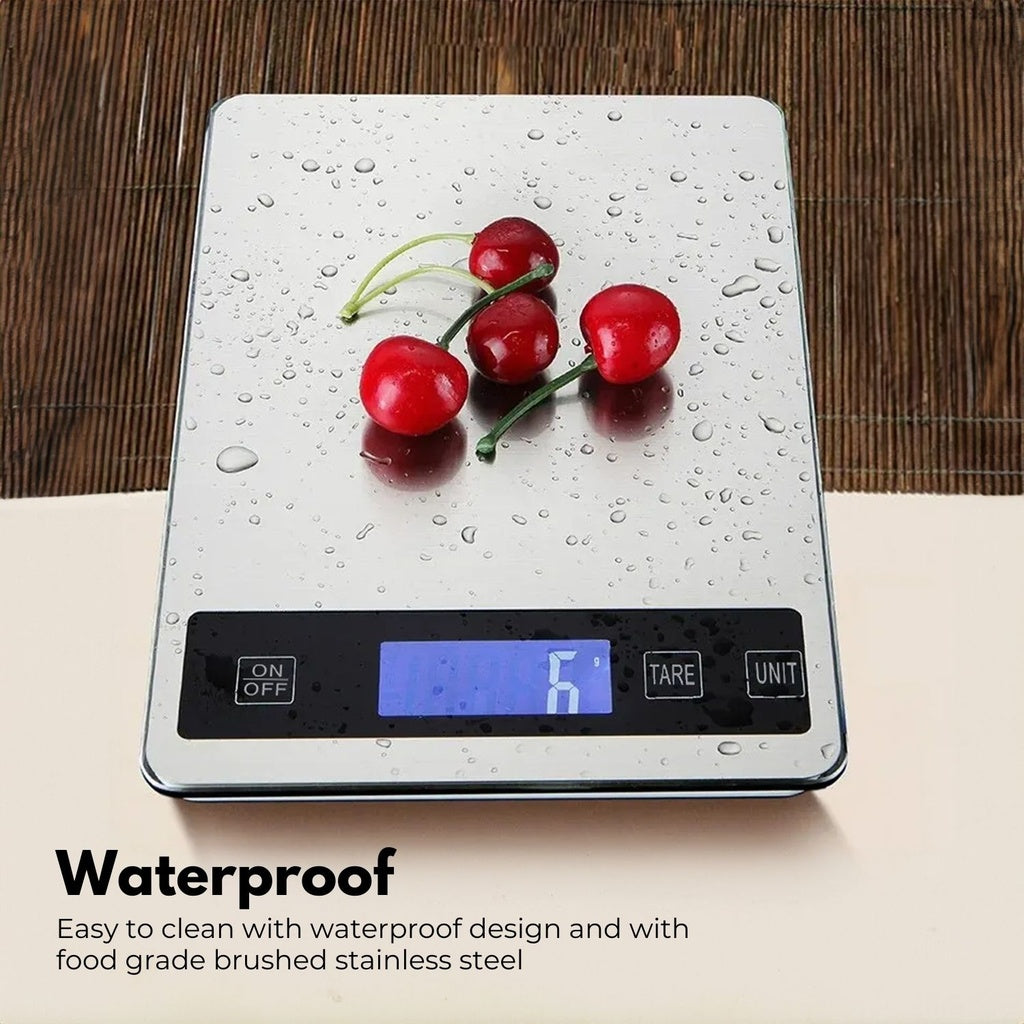 Miraklass 15kg Capacity Electronic Digital LCD Kitchen Weighing Scale