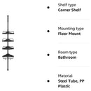 SONGMICS Adjustable Bathroom Corner Shelf with 4 Trays Black-10