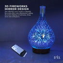 Orku Essential Oil Aroma Diffuser - Mirror 3D Fireworks Light USB Remote-4
