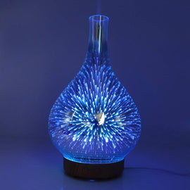 Essential Oil Aroma Diffuser - Mirror 3D Fireworks USB Aromatherapy Mist Humidifier - 0