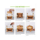 Essential Oil Aroma Diffuser - 350ml Barrel Wood Ultrasonic Air Mist Humidifier-7