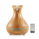 Orku Essential Oil Aroma Diffuser 400ml Tulip Wood Grain With Remote-1
