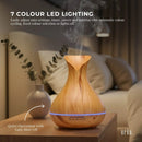 Orku Essential Oil Aroma Diffuser 400ml Tulip Wood Grain With Remote-4