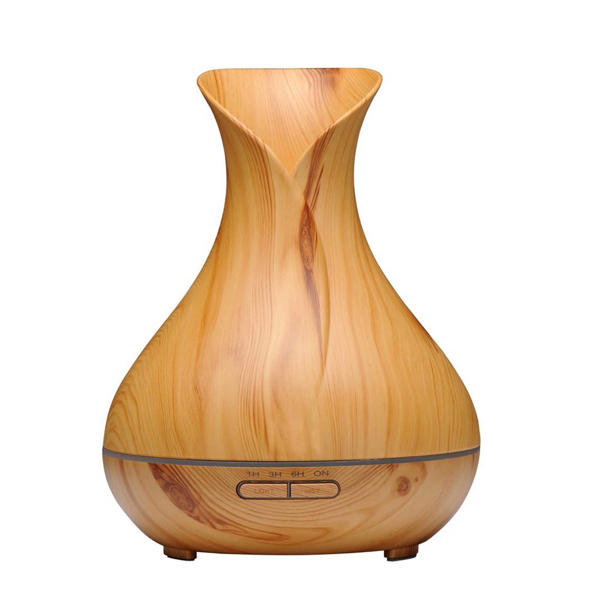 Essential Oil Aroma Diffuser Tulip Light Wood Colour Ultrasonic Mist Humidifier - 0