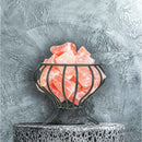 12W 12V Himalayan Pink Salt Lamp - Bud Iron Basket Rock Crystal Light Bulb On/Off Switch-7