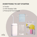 Orku Mini Cordless Water Flosser Oral Irrigator White - 5 Nozzles-5