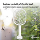 2 in 1 Rechargeable Mosquito Swatter - Electronic Fly Insect Bug Zapper Racket-3