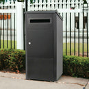 Parcel Delivery Drop Box Mailbox - Secure Home Package Locker 38x38x90cm Black-7