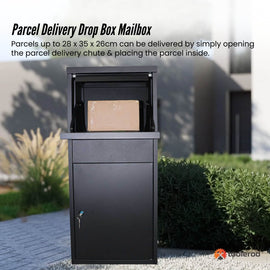 Parcel Delivery Drop Box Mailbox - Home Package Post Locker 41.5x38.5x102.5cm - 0