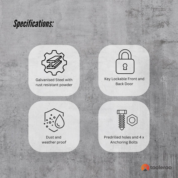 Parcel Delivery Drop Box Mailbox - Home Package Post Locker 41.5x38.5x102.5cm