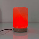 USB Colour Changing Salt Himalayan Lamp - Cylinder Shape Pink Rock LED Light-5
