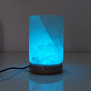 USB Colour Changing Salt Himalayan Lamp - Cylinder Shape Pink Rock LED Light-8