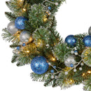 Swishmas 61cm Blue Collection Multicolour Pre-Lit Christmas Wreath-7
