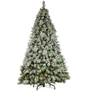 Christabelle Snowy Crown Pine 2.3m Multicolour Pre-Lit Christmas Tree with 1453 Tips-4