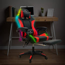 Intex Spire Onyx Led Massage Gaming Chair - Red And Black-7