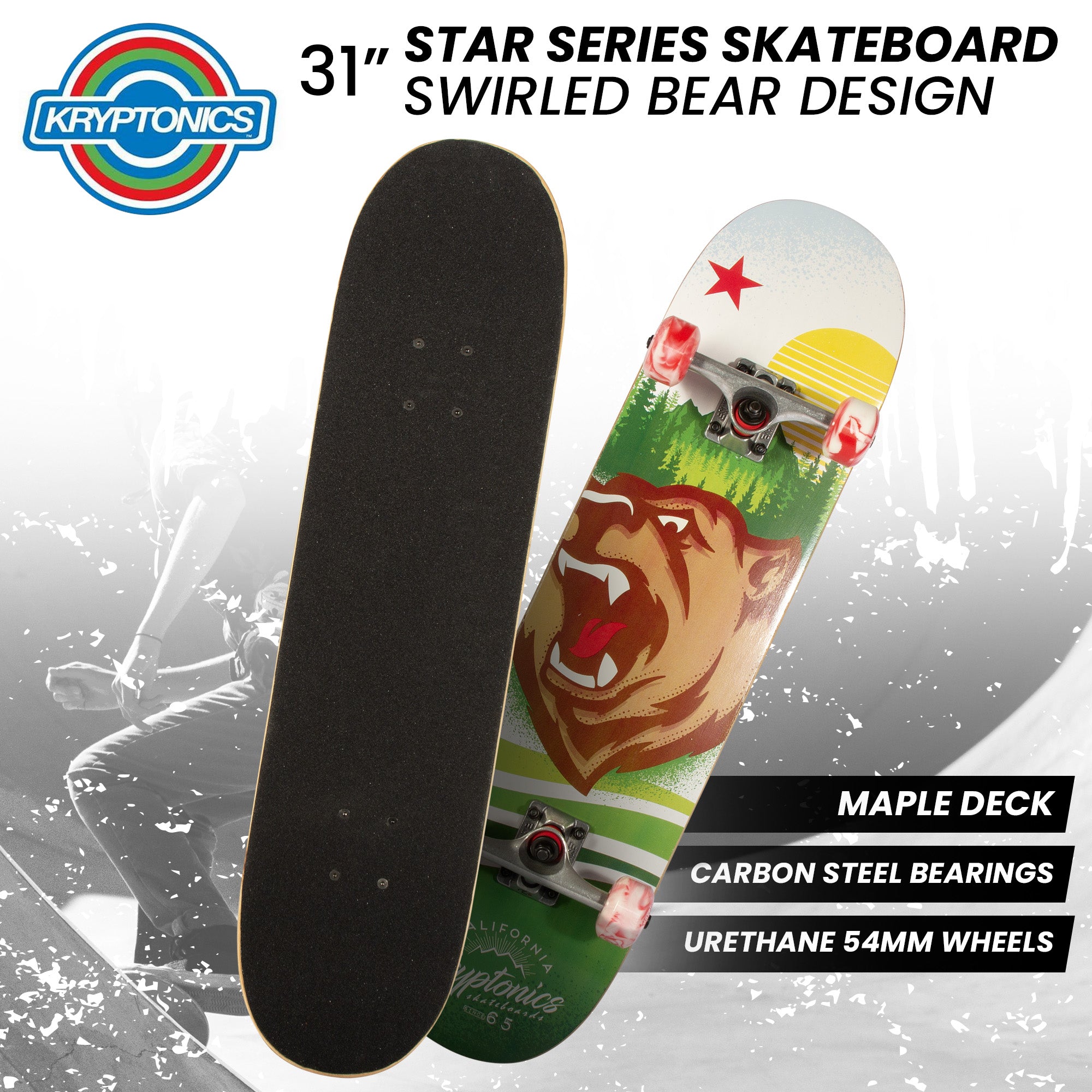 Kryptonics 31-inch Star Series Complete Skateboard - 0