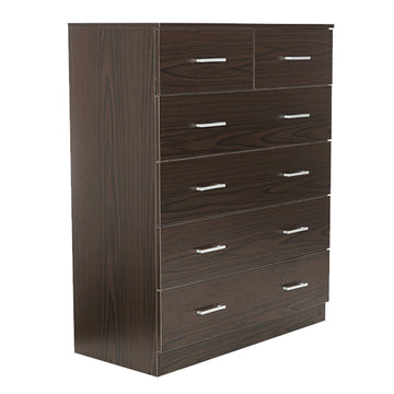 Sarantino Tallboy Dresser 6 Chest Of Drawers Cabinet Storage 85 x 39.5 x 105 in Brown