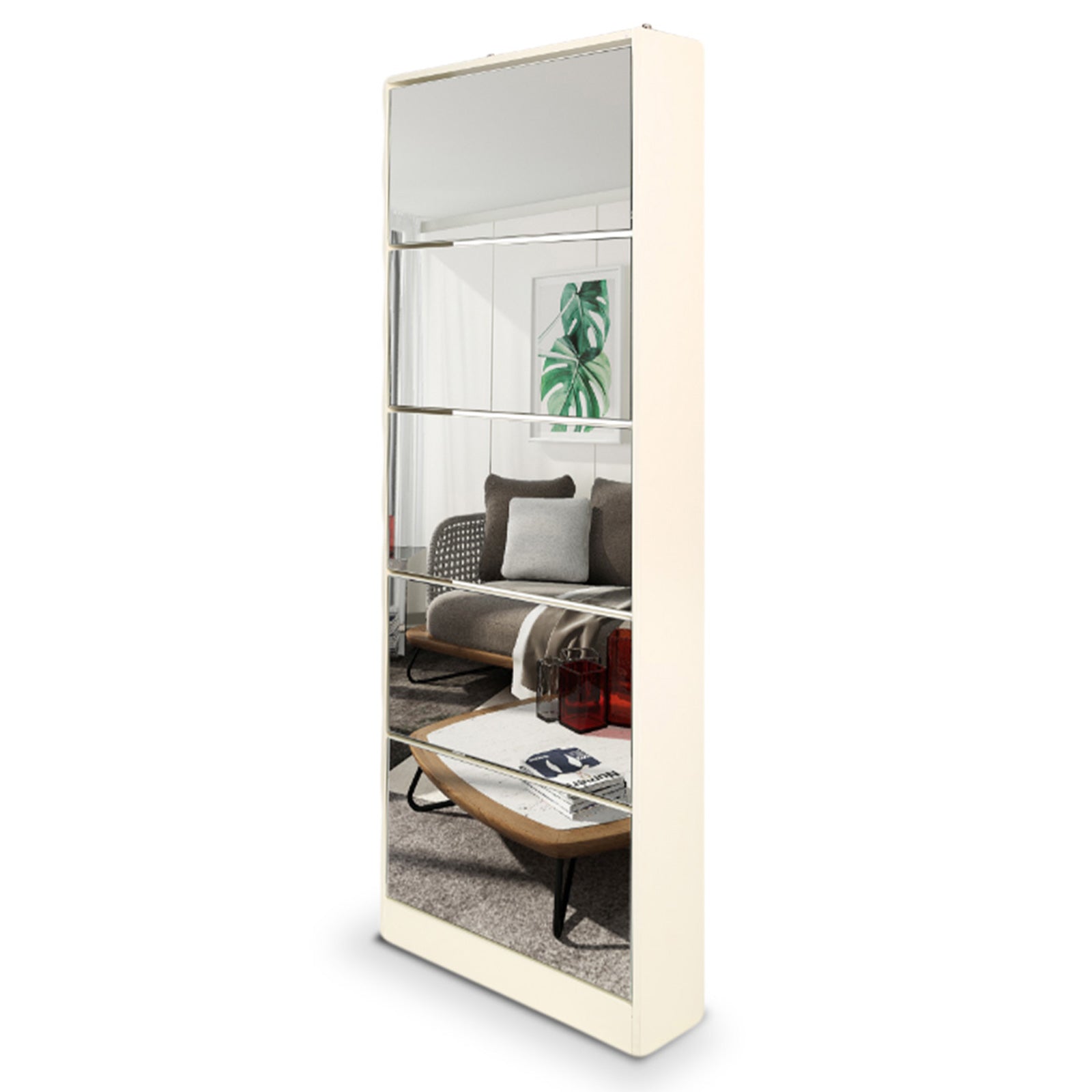 Sarantino 24 Pairs Shoe Cabinet Rack Storage Cupboard Organiser Shelf 5 Level Drawers