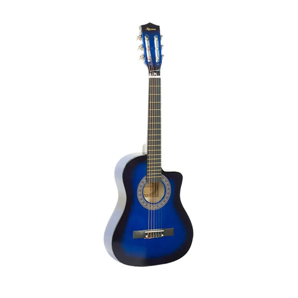 Karrera Childrens 34in Wooden Acoustic Guitar Kids - Blue