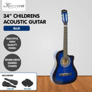 Karrera Childrens 34in Wooden Acoustic Guitar Kids - Blue-2