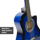 Karrera Childrens 34in Wooden Acoustic Guitar Kids - Blue-4
