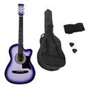 Karrera 38in Cutaway Acoustic Guitar with guitar bag - Purple Burst-2