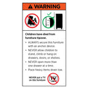 Sarantino Amara Chest of Drawers Tallboy Dresser in White/Gold-5