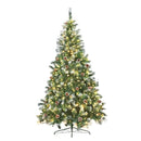 Christabelle 1.2m Pre-Lit LED Artificial Christmas Tree with Snow Tipped Needles Pine Cones Stand-1