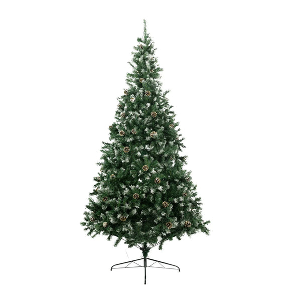 Christabelle 1.2m Pre-Lit LED Artificial Christmas Tree with Snow Tipped Needles Pine Cones Stand