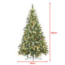 Christabelle 1.2m Pre-Lit LED Artificial Christmas Tree with Snow Tipped Needles Pine Cones Stand-5