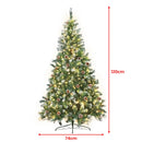 Christabelle 1.2m Pre-Lit LED Artificial Christmas Tree with Snow Tipped Needles Pine Cones Stand-5