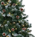 Christabelle 1.2m Pre-Lit LED Artificial Christmas Tree with Snow Tipped Needles Pine Cones Stand-7