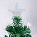 Christabelle 1.2m Pre-Lit Fibre Optic Artificial Christmas Tree with Multicolour Twinkling Star Lights-6
