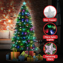 Christabelle 1.2m Pre-Lit Fibre Optic Artificial Christmas Tree with Multicolour Twinkling Star Lights-10