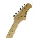 Karrera Kids Electric Guitar Junior Beginner Double Cutaway Scaled-Down Instrument for Children - Pink-7