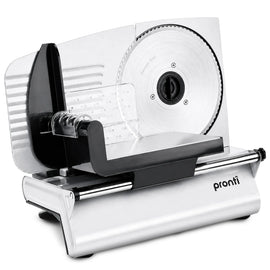 Pronti Electric Deli and Food Slicer with Adjustable Thickness - White
