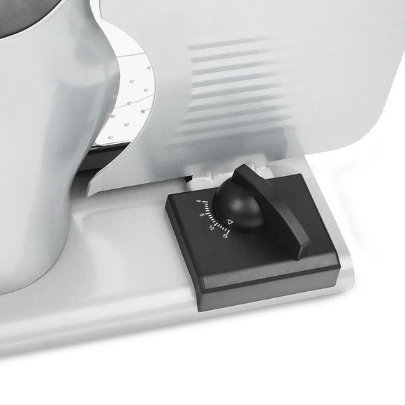 Pronti Electric Deli and Food Slicer with Adjustable Thickness - White