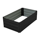 Wallaroo Garden Bed 100 x 60 x 30cm Galvanized Steel - Black-3