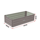 Wallaroo Garden Bed 120 x 60 x 30cm Galvanized Steel - Grey-4