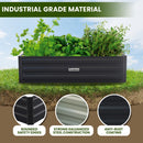 Wallaroo Garden Bed 120 x 90 x 30cm Galvanized Steel - Black-7