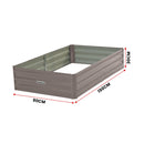 Wallaroo Garden Bed 150 x 90 x 30cm Galvanized Steel - Grey-4