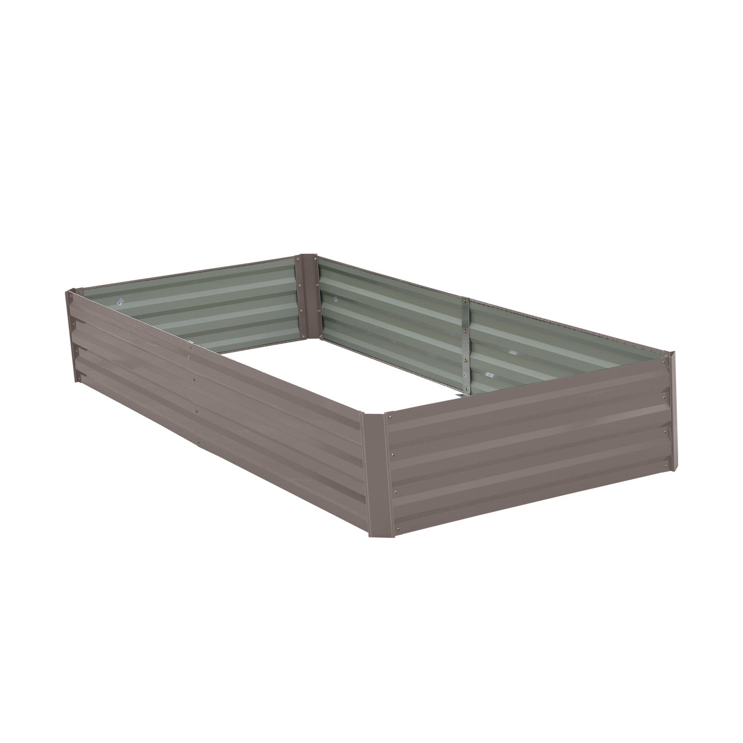 Wallaroo Garden Bed 210 x 90 x 30cm Galvanized Steel - Grey