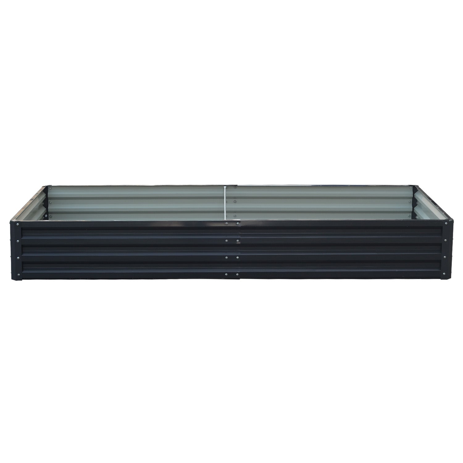 Wallaroo Garden Bed 240 x 120 x 30cm Galvanized Steel - Black