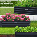 Wallaroo Garden Bed 240 x 120 x 30cm Galvanized Steel - Black-5