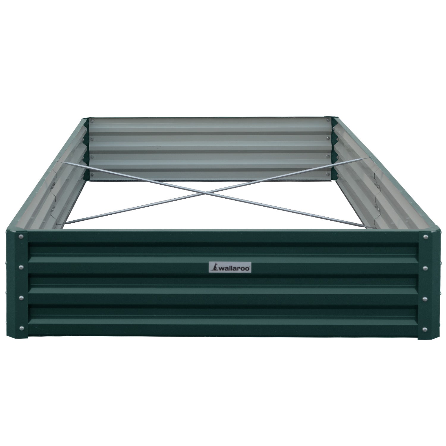 Wallaroo Garden Bed 240 x 120 x 30cm Galvanized Steel - Green - 0