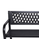 Wallaroo Steel Outdoor Garden Bench - Lattice-7