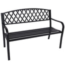 Wallaroo Steel Outdoor Garden Bench - Diamond-1