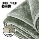 Laura Hill 600-GSM Mink Blanket Queen Size Double-Sided Soft Plush Bed Faux Throw Rug 220 X 240cm Sage-5