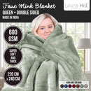 Laura Hill 600-GSM Mink Blanket Queen Size Double-Sided Soft Plush Bed Faux Throw Rug 220 X 240cm Sage-11